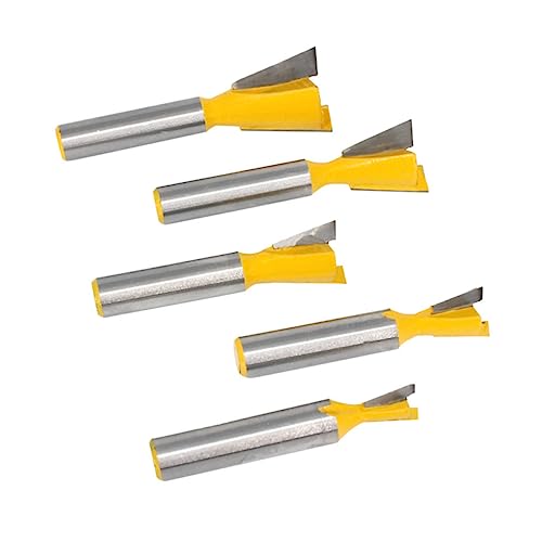 VILLCASE 5Er-Sets Holzbearbeitungsschneider Router-Bit Router-Tool schreiner werkzeug holzbearbeitungswerkzeuge Werkzeug zum Schneiden von Holzverbindungen Schwalbenschwanzverbindungen Bits VILLCASE 5Er-Sets Holzbearbeitungsschneider Router-Bit Router-Tool schreiner werkzeug holzbearbeitungswerkzeuge Werkzeug zum Schneiden von Holzverbindungen Schwalbenschwanzverbindungen Bits von VILLCASE