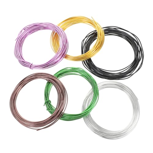 VILLCASE 6 Rollen Aluminium-basteldraht: 1,5 Mm Farbiger, Biegbarer Metalldraht, Blumenschmuck-perlenschnur Für Diy-projekte, Schmuckherstellung Und Bildhauerei VILLCASE 6 Rollen Aluminium-basteldraht: 1,5 Mm Farbiger, Biegbarer Metalldraht, Blumenschmuck-perlenschnur Für Diy-projekte, Schmuckherstellung Und Bildhauerei von VILLCASE