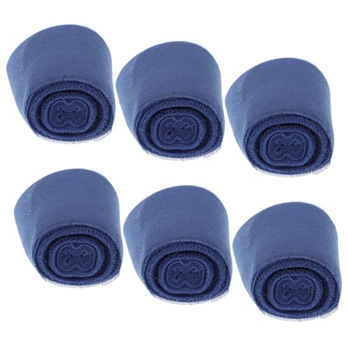 VILLCASE 6 Rollen Chiffonband mit Natürlichen Fransen Breit Lang Weiches und Langlebiges Geschenkband für Brautsträuße Hochzeitsdekorationen und Geschenkverpackungen in Blau von VILLCASE