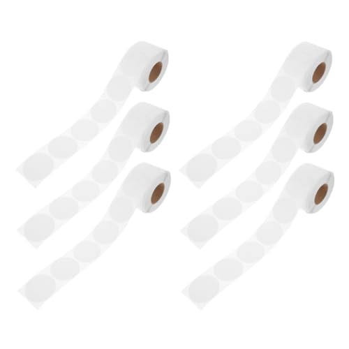 VILLCASE 6 Rollen Selbstklebende Runde Etiketten Weiß Geschenkverpackung Siegelaufkleber Beschreibbare Klebepunkte für Umschlag Kosmetik Versand Vielseitige Verpackungslösung VILLCASE 6 Rollen Selbstklebende Runde Etiketten Weiß Geschenkverpackung Siegelaufkleber Beschreibbare Klebepunkte für Umschlag Kosmetik Versand Vielseitige Verpackungslösung von VILLCASE