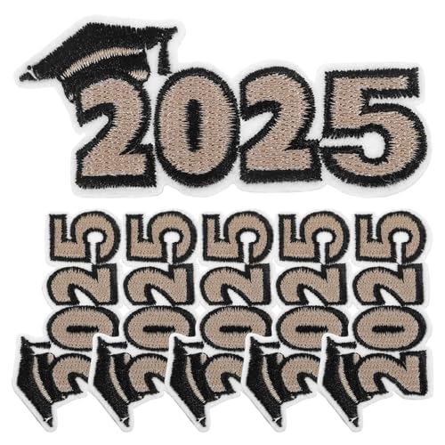 VILLCASE 6 Stück 2025 Abschluss gestickte Aufnäher, Bügelpatches für Kleidung, Hüte, DIY Modeprojekte, Abschlussfeier Dekorationen VILLCASE 6 Stück 2025 Abschluss gestickte Aufnäher, Bügelpatches für Kleidung, Hüte, DIY Modeprojekte, Abschlussfeier Dekorationen von VILLCASE
