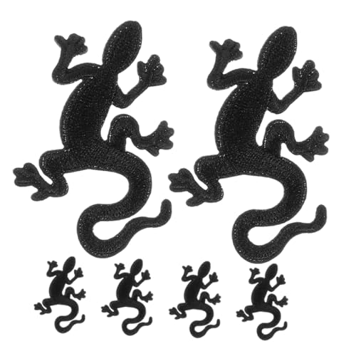 VILLCASE 6 Stück Banner Flicken Für Jacken Hut Zubehör Flicken Für Kleidung Kleiderflicken Flicken Aufnähen Abriebfeste Kleidungsflicken Kleine Hutaufnäher Jackenflicken Black Stoff von VILLCASE