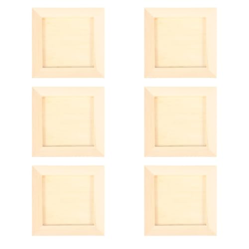 VILLCASE 6 Stück Bilderrahmen Holz 12x12cm, Bilderrahmen Basteln Kinder, Bastelset für Zuhause, Holzbilderrahmen zum Bemalen, Ideal für Malprojekte Und Dekoration VILLCASE 6 Stück Bilderrahmen Holz 12x12cm, Bilderrahmen Basteln Kinder, Bastelset für Zuhause, Holzbilderrahmen zum Bemalen, Ideal für Malprojekte Und Dekoration von VILLCASE