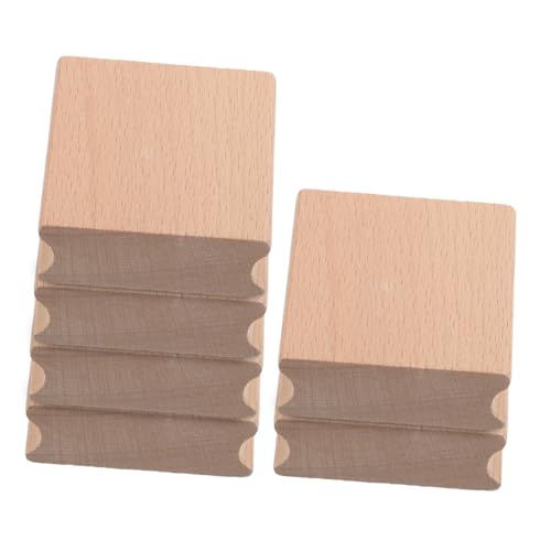 VILLCASE 6 Stück Diy Holzblöcke für Kreative Bastelprojekte Unfertige Holzquadrate für Stempelherstellung und Teamaktivitäten von VILLCASE