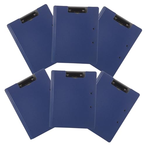 VILLCASE 6 Stück Klemmbrett Ordner Teilig Doppelclip Schreibbrett Datei Organizer für Büro Bau Leicht Tragbar Professionell Multifunktional Sichere Dokumentenhalterung von VILLCASE