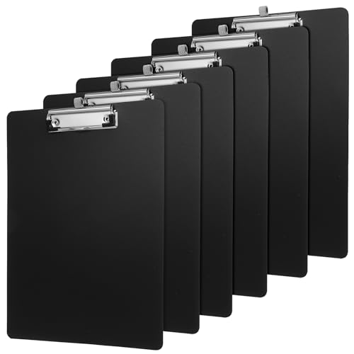 VILLCASE 6 Stück Klemmbretter Aus Kunststoff Mit Stifthalter: Klemmbretter Im A4-Format Für Die Krankenpflege Mit Metallclip – Schwarze Klemmbretter Mit Aufhängeschlaufe Für Lehrer VILLCASE 6 Stück Klemmbretter Aus Kunststoff Mit Stifthalter: Klemmbretter Im A4-Format Für Die Krankenpflege Mit Metallclip – Schwarze Klemmbretter Mit Aufhängeschlaufe Für Lehrer von VILLCASE