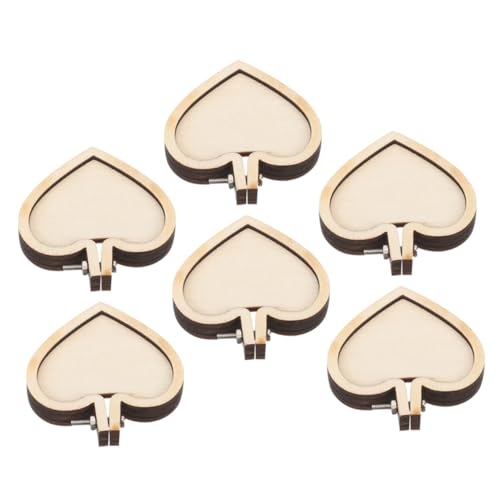 VILLCASE 6 Stück Mini Holzstickrahmen Herzform für Diy Schmuck Mini Stickrahmen Naturholz für Handgemachte Anhänger und Kreative Projekte VILLCASE 6 Stück Mini Holzstickrahmen Herzform für Diy Schmuck Mini Stickrahmen Naturholz für Handgemachte Anhänger und Kreative Projekte von VILLCASE