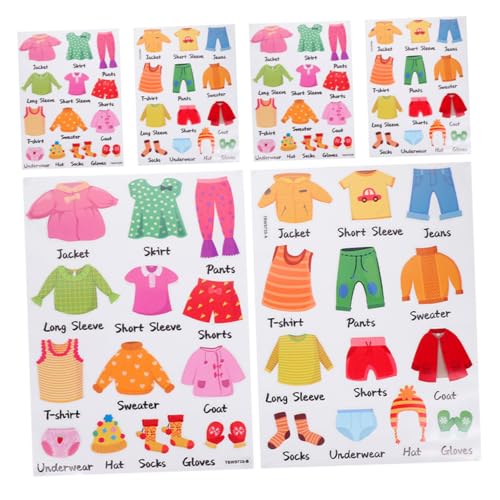 VILLCASE 6 Stück Teiliges Abnehmbarer Kleideretiketten für Bunte Wandaufkleber zur Bekleidungsorganisation im Kinderzimmer Praktische Aufkleber zur Kleidungsklassifizierung und Dekoration VILLCASE 6 Stück Teiliges Abnehmbarer Kleideretiketten für Bunte Wandaufkleber zur Bekleidungsorganisation im Kinderzimmer Praktische Aufkleber zur Kleidungsklassifizierung und Dekoration von VILLCASE