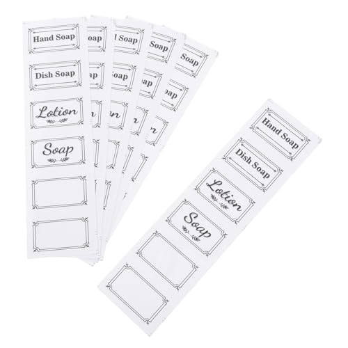 VILLCASE 6 Stück Teiliges Wasserdichtes Etiketten für Seifenspender Transparente Aufkleber für Flaschen Abziehbare Seifenetiketten zur Praktischen Organisation von Badezubehör VILLCASE 6 Stück Teiliges Wasserdichtes Etiketten für Seifenspender Transparente Aufkleber für Flaschen Abziehbare Seifenetiketten zur Praktischen Organisation von Badezubehör von VILLCASE