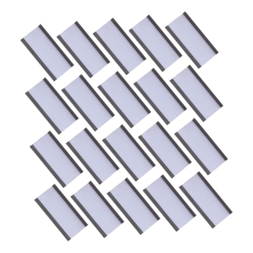 VILLCASE 60 Kartenetiketten Clips Regalkartenhalter Mit Ersatzstreifen Kartenhalter Mit Folien Kanaletiketten Für Metallregale Und Böden Kanaletiketten Für Regale Gummi Schwarz von VILLCASE