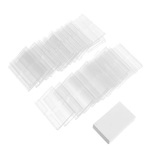 VILLCASE 60 Sätze Transparente PVC Etikettenhalter mit Clips für Regale für Supermärkte Klare Sicht Preisschilder Einfache Handhabung und Langlebig Teile von VILLCASE