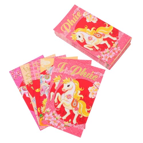 VILLCASE 60 Stück Jahr Des Pferdes Hong Bao Traditionelle Geldumschläge für Frühling Festival Feierlichkeiten von VILLCASE