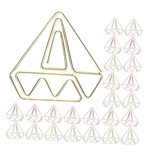 VILLCASE 60 Stück Metallische Paperclips in Gold und Roségold Niedliche Kleine Büroklammern als Lesezeichen und Organisationsclips für Schule Büro Bastelarbeiten und Einladungen von VILLCASE