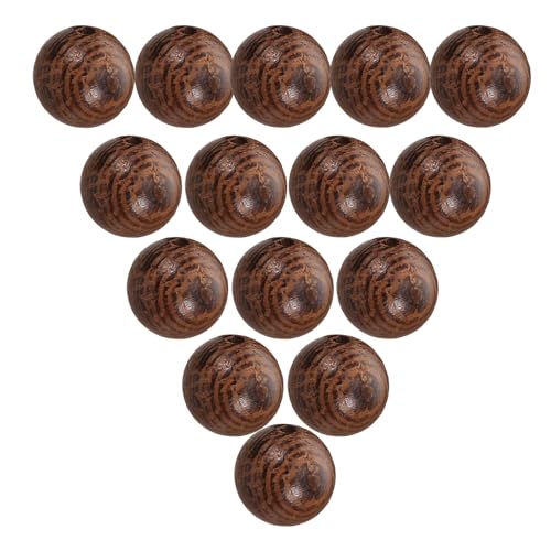 VILLCASE 60 Stück Retro Holzperlen Diy Armband Zubehör Wengeholz Bastelperlen für Schmuckherstellung Einzigartige Designmöglichkeiten für Armbänder und Mehr von VILLCASE