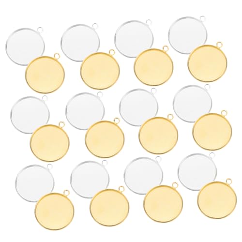 VILLCASE 60 Stück Runde Bezel Anhänger Trays in Gold und Silber Innendurchmesser Stabile DIY Schmuckzubehör Basis für Cabochon und Harz Geeignet für Halsketten und Ohrringe Langlebig und VILLCASE 60 Stück Runde Bezel Anhänger Trays in Gold und Silber Innendurchmesser Stabile DIY Schmuckzubehör Basis für Cabochon und Harz Geeignet für Halsketten und Ohrringe Langlebig und von VILLCASE
