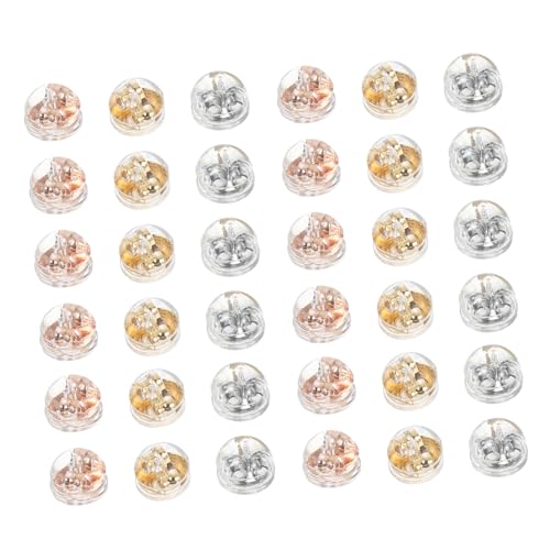 VILLCASE 60 Stück Silikon Ohrstecker Verschluss Weiche Transparente Ohrstecker Stopper Sicherer Halt für Schwere Ohrringe Loch Hautfreundlich für Empfindliche Haut VILLCASE 60 Stück Silikon Ohrstecker Verschluss Weiche Transparente Ohrstecker Stopper Sicherer Halt für Schwere Ohrringe Loch Hautfreundlich für Empfindliche Haut von VILLCASE