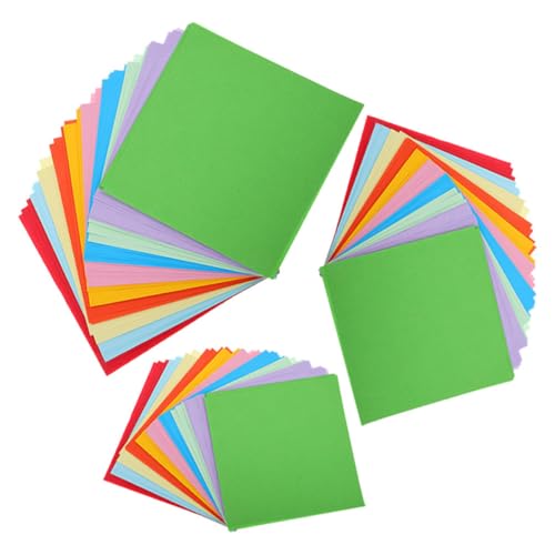 VILLCASE 600 Blatt Origami Papier für Buntes Bastelpapier Doppelseitiges Faltpapier für Diy Handarbeiten Kreative Projekte Raumdekoration von VILLCASE