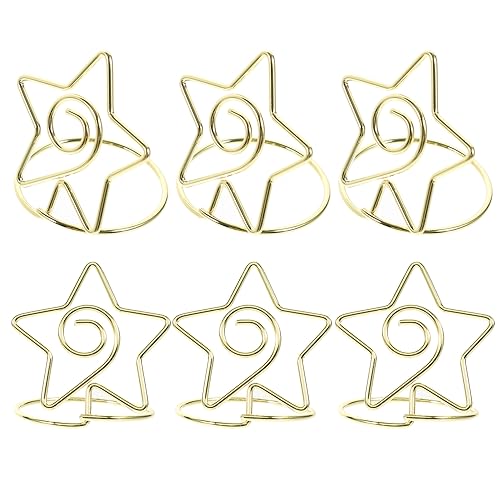VILLCASE 6St Namenskartenhalter Tischnummernkarte mit Ständer Bildhalter für Tafelaufsätze Clip Planke bürodeko büro dekoration Inhaber der Tischnummer Bildhalter für Tische Metall Golden VILLCASE 6St Namenskartenhalter Tischnummernkarte mit Ständer Bildhalter für Tafelaufsätze Clip Planke bürodeko büro dekoration Inhaber der Tischnummer Bildhalter für Tische Metall Golden von VILLCASE