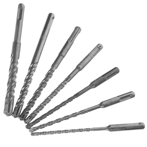 VILLCASE 7 Stück Bohrmaschine rundes Griff eingestellt Bohrerbits für Beton Zement Mauerwerk Steinbohrer für Beton Spiralbohrer aus Metall Betonbohrer für Bohrer Betonbit Kohlenstoffstahl VILLCASE 7 Stück Bohrmaschine rundes Griff eingestellt Bohrerbits für Beton Zement Mauerwerk Steinbohrer für Beton Spiralbohrer aus Metall Betonbohrer für Bohrer Betonbit Kohlenstoffstahl von VILLCASE