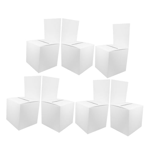 VILLCASE 7 Stück Wahlurne Tombola Losbehälter Tombola Boxen Für Lose Große Spendenbox Tombola Loshalter Papp Tombola Boxen Mit Schlitz Papp Losboxen von VILLCASE