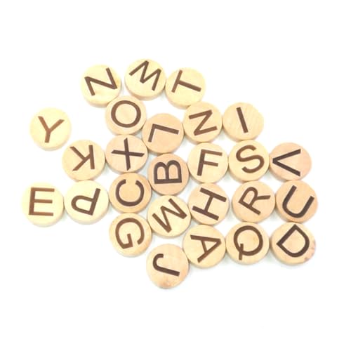 VILLCASE 78 Holzbuchstaben, 13 mm, rund, in Großbuchstaben, 7 mm dick, pädagogisches Mehrzweckspielzeug VILLCASE 78 Holzbuchstaben, 13 mm, rund, in Großbuchstaben, 7 mm dick, pädagogisches Mehrzweckspielzeug von VILLCASE