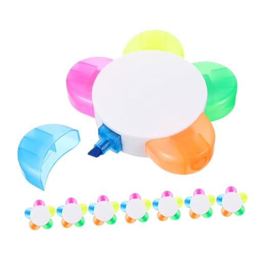 VILLCASE 8 Stück Bunte Petal Highlighter für Kreative Marker für Schule Büro und Kunstprojekte für Kleine Hände von VILLCASE