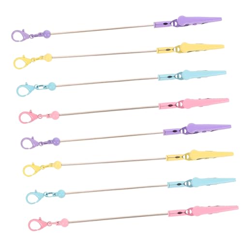 VILLCASE 8 Stück Metallene Lange Klammern für Diy Karten Memo Halter und Hochzeitsfeierbedarf Vielseitig Einsetzbare Klemmen Candy Blau Gelb und von VILLCASE