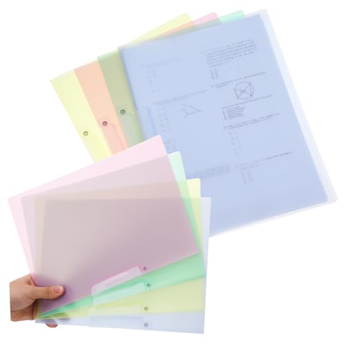 VILLCASE 8 Stück Robuste Kunststoffmappen für Büro und Schulbedarf Dokumentenorganizer mit Swing Clip Effiziente Ablage und Professionelles Design von VILLCASE