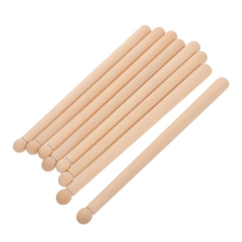 VILLCASE 8 Stück Teiliges Drumsticks aus Robustem Vollholz für Rutschfeste Handgefertigte Schlagzeugstöcke Naturholzfarbe Geeignet für Elektronische Trommeln und Marschtrommeln für Anfänger VILLCASE 8 Stück Teiliges Drumsticks aus Robustem Vollholz für Rutschfeste Handgefertigte Schlagzeugstöcke Naturholzfarbe Geeignet für Elektronische Trommeln und Marschtrommeln für Anfänger von VILLCASE