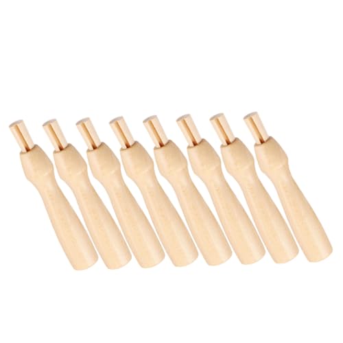 VILLCASE 8 Stück Teiliges Holzgriffe für Filznadeln Ergonomische Langlebige Holzwerkzeuge für Diy Prosjekte Geeignet für Wollfilzen Reparatur von Plüschspielzeug und Stickarbeiten von VILLCASE