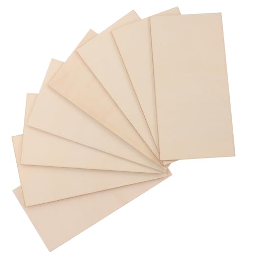 VILLCASE 8 Stück Unbehandelte Rechteckige Holzplatten Diy Plywood für Malerei Gravuren und Kreative Bastelprojekte für Dekorationen VILLCASE 8 Stück Unbehandelte Rechteckige Holzplatten Diy Plywood für Malerei Gravuren und Kreative Bastelprojekte für Dekorationen von VILLCASE