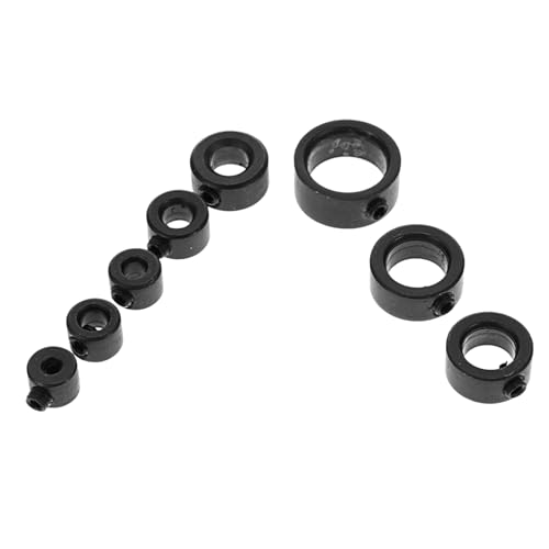 VILLCASE 8 Stücke Grenze Ring Schlüssel Bohrer Metall Tiefe Stop Kragen Holzbearbeitung Tiefe Stop Kragen High Carbon Stahl Schwarz von VILLCASE