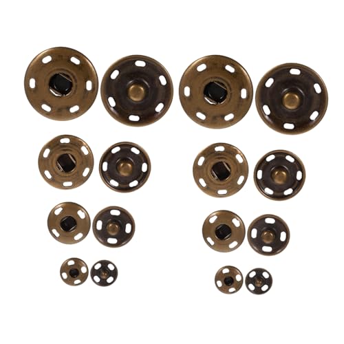 VILLCASE 80 Stück Teiliges Metall Druckknöpfe Robuste Annähbare Druckknöpfe für Kleidung Mäntel Jacken Hosen und Diy Nähprojekte Unsichtbarer Verschluss von VILLCASE