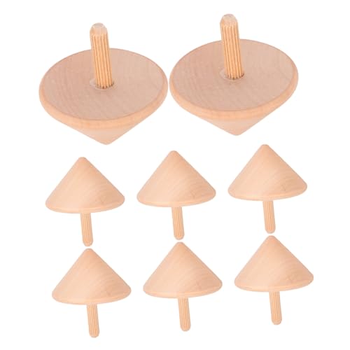 VILLCASE 8Stücke Holz Gyroskop Unlackierte DIY Interaktive Holzspielzeuge Für Spiele Fördert Die Beziehung Und Hält von VILLCASE