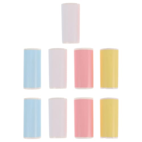 VILLCASE 9 Rollen Selbstklebende Thermopapierrollen für Etiketten und Notizen Hochwertige Druckqualität für Kreative Diy Projekte und Versandetiketten von VILLCASE