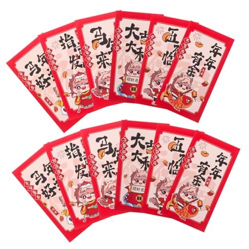 VILLCASE 90 Stück Chinesische Rote Umschläge Jahr Des Pferdes Glücksgeldumschläge für Frühlingsfest Neujahr Feier Hochzeit Geburtstag Party Favor VILLCASE 90 Stück Chinesische Rote Umschläge Jahr Des Pferdes Glücksgeldumschläge für Frühlingsfest Neujahr Feier Hochzeit Geburtstag Party Favor von VILLCASE