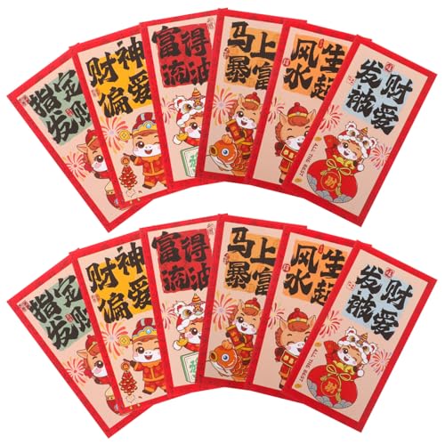 VILLCASE 90 Stück Jahr Des Pferdes Rote Umschläge Kreative Muster Glücksumschläge für Chinesisches Neujahr Frühlingsfest Partygeschenke Traditional Chinese Packets VILLCASE 90 Stück Jahr Des Pferdes Rote Umschläge Kreative Muster Glücksumschläge für Chinesisches Neujahr Frühlingsfest Partygeschenke Traditional Chinese Packets von VILLCASE