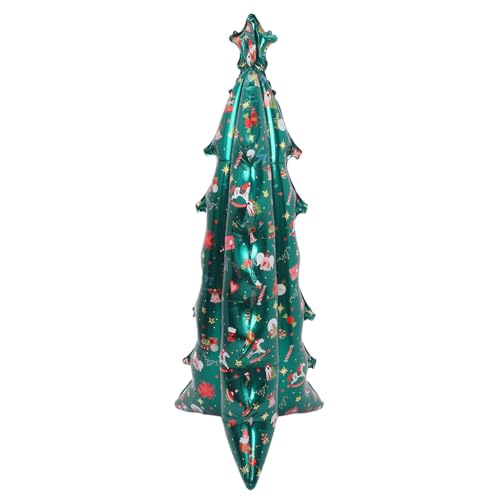VILLCASE Aufblasbarer Weihnachtsbaum Ballon Selbststehend Buntes Folienballon Weihnachtsdeko Für Innen Holiday Party Hintergrund Weihnachtsbaum Aufblasen Weihnachtsballon Hinstellen von VILLCASE