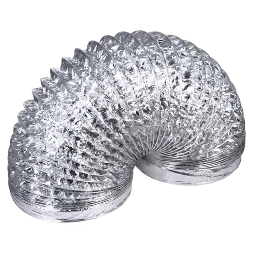 VILLCASE Auspuff zweilagiger Teleskopkanal Entlüftungsschlauch Küchenzubehör flexibler Luftkanal Aluminiumfolie Silver von VILLCASE