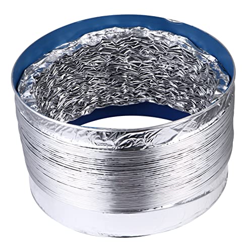 VILLCASE Auspuff zweilagiger Teleskopkanal flexibler Luftkanal Trockner-Entlüftungsschlauch Küchenzubehör Aluminiumfolie Silver von VILLCASE