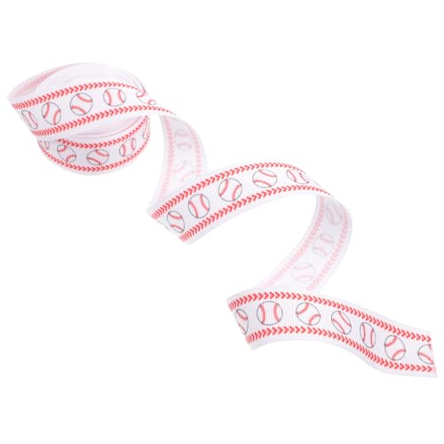 VILLCASE Baseball dekorationsband Breit Polyester Satinband für Geschenkverpackung Basteln Partydeko mit Elegantem Design Langlebig und Vielseitig Verwendbar VILLCASE Baseball dekorationsband Breit Polyester Satinband für Geschenkverpackung Basteln Partydeko mit Elegantem Design Langlebig und Vielseitig Verwendbar von VILLCASE