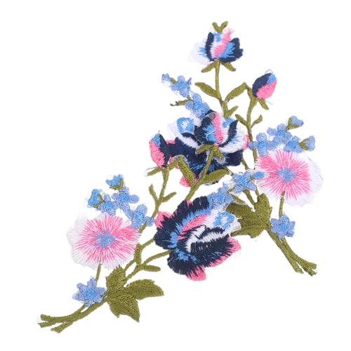 VILLCASE Blumen Bestickte Applikationen zum Aufbügeln und Annähen Kreative DIY Stoffpatches mit Blättern Dekorative Stickerei für Kleidung Taschen Hüte Praktische Reparatur und von VILLCASE