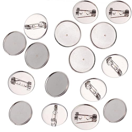 VILLCASE 20 Stücke Brosche Handwerk Für Stoff Breastpin Trays Lünette Einstellungen von VILLCASE