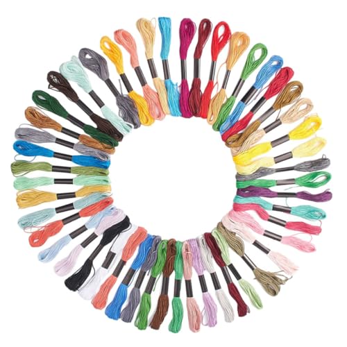 VILLCASE Bundles Stickgarn Baumwolle Fädig für DIY Kreuzstich Stickfäden für Handarbeiten für Stickerei und Bastelprojekte von VILLCASE