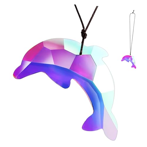 VILLCASE Bunter Delfin Hängender Dekor mit Prismaanhänger Meeresdekoration für Fenster und Wohnzimmer Dekoratives Kristall Meerestier Einfach Aufzuhängen Vielseitig Einsetzbar VILLCASE Bunter Delfin Hängender Dekor mit Prismaanhänger Meeresdekoration für Fenster und Wohnzimmer Dekoratives Kristall Meerestier Einfach Aufzuhängen Vielseitig Einsetzbar von VILLCASE