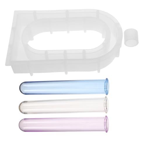 VILLCASE Diy Silikonform für Hydroponische Vasen Epoxidharz Gießform mit Testrohren Kreative Blumenvase Harzform für Heimdekoration und Pflanzenhalter Crafts von VILLCASE