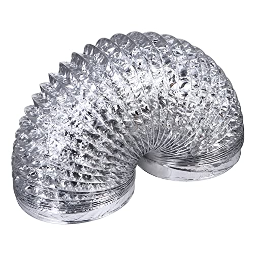 VILLCASE Dunstabzugshaube Küchenzubehör Trockner-Entlüftungsschlauch flexibler Luftkanal zweilagiger Teleskopkanal Aluminiumfolie Silver von VILLCASE