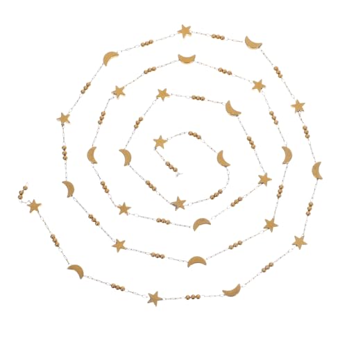 VILLCASE Edelstahl Halskette Mond und Stern Schmuckkette für Armband und Anhänger DIY Schmuckzubehör Goldfarben Romantisches Design Langlebig für Alltag und Party von VILLCASE