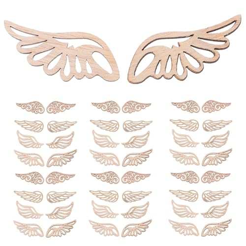 VILLCASE 80 StüCk Engel Wings Holz Patches, EngelsflüGel Zum Basteln FlüGel Zum Basteln EngelsflüGel Holz Kreative DIY ZubehöR FüR Bastelprojekte Unbearbeitete HolzflüGel Zum Basteln FüR Engelflügel VILLCASE 80 StüCk Engel Wings Holz Patches, EngelsflüGel Zum Basteln FlüGel Zum Basteln EngelsflüGel Holz Kreative DIY ZubehöR FüR Bastelprojekte Unbearbeitete HolzflüGel Zum Basteln FüR Engelflügel von VILLCASE