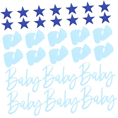 VILLCASE Fußabdruck Konfetti Gender Reveal Party Dekoration Jungen Mädchen Geburtstagsfeier Streudeko Wiederverwendbares Sicheres Geburtstagskonfetti für Dusche und Ballons von VILLCASE